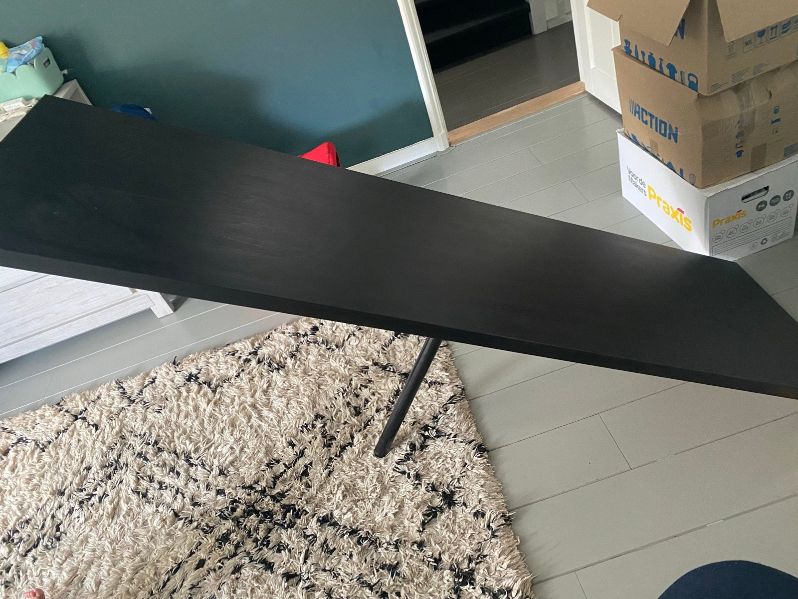 IKEA ADILS/LINNMON bureau/tafel - Zwart, 120x60 cm, Ophalen, Overige materialen, Gebruikt, 100 tot 150 cm