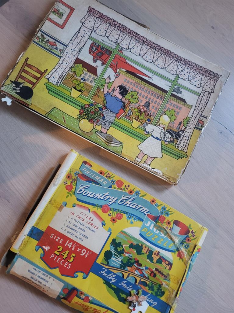 Vintage puzzels Frowein en Philmae  jaren 60, Ophalen, Minder dan 500 stukjes, Gebruikt