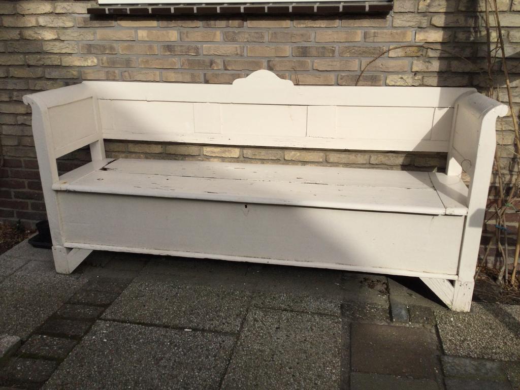 Houten klepbank “OPKNAPPER” GRATIS L:200cm x D:50 cm H:88cm, Ophalen, Zo goed als nieuw, Rechthoekig, 125 cm of meer
