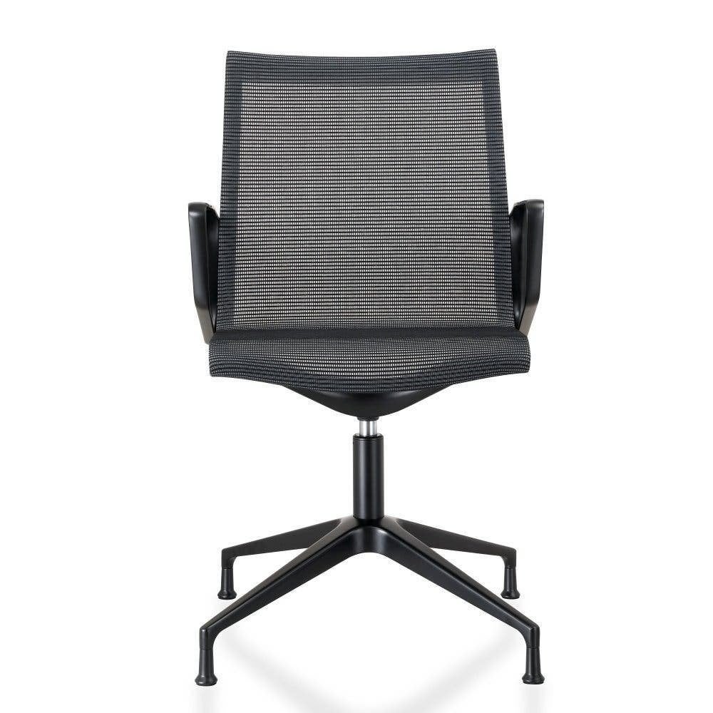 Design vergaderstoel 685, Netweave, Zwart, Vloerdoppen, Zwart, Design, Nieuw, Ophalen of Verzenden