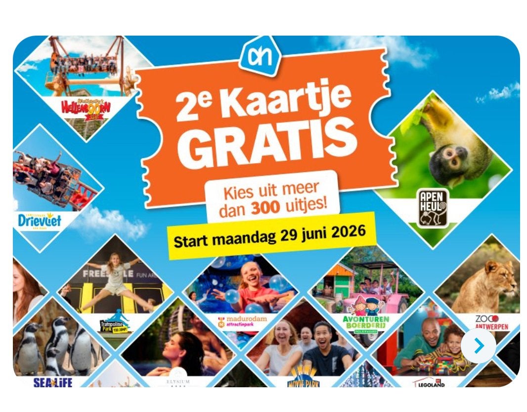Op zoek naar uitjes zegels gratis, Eén persoon, Kortingsbon