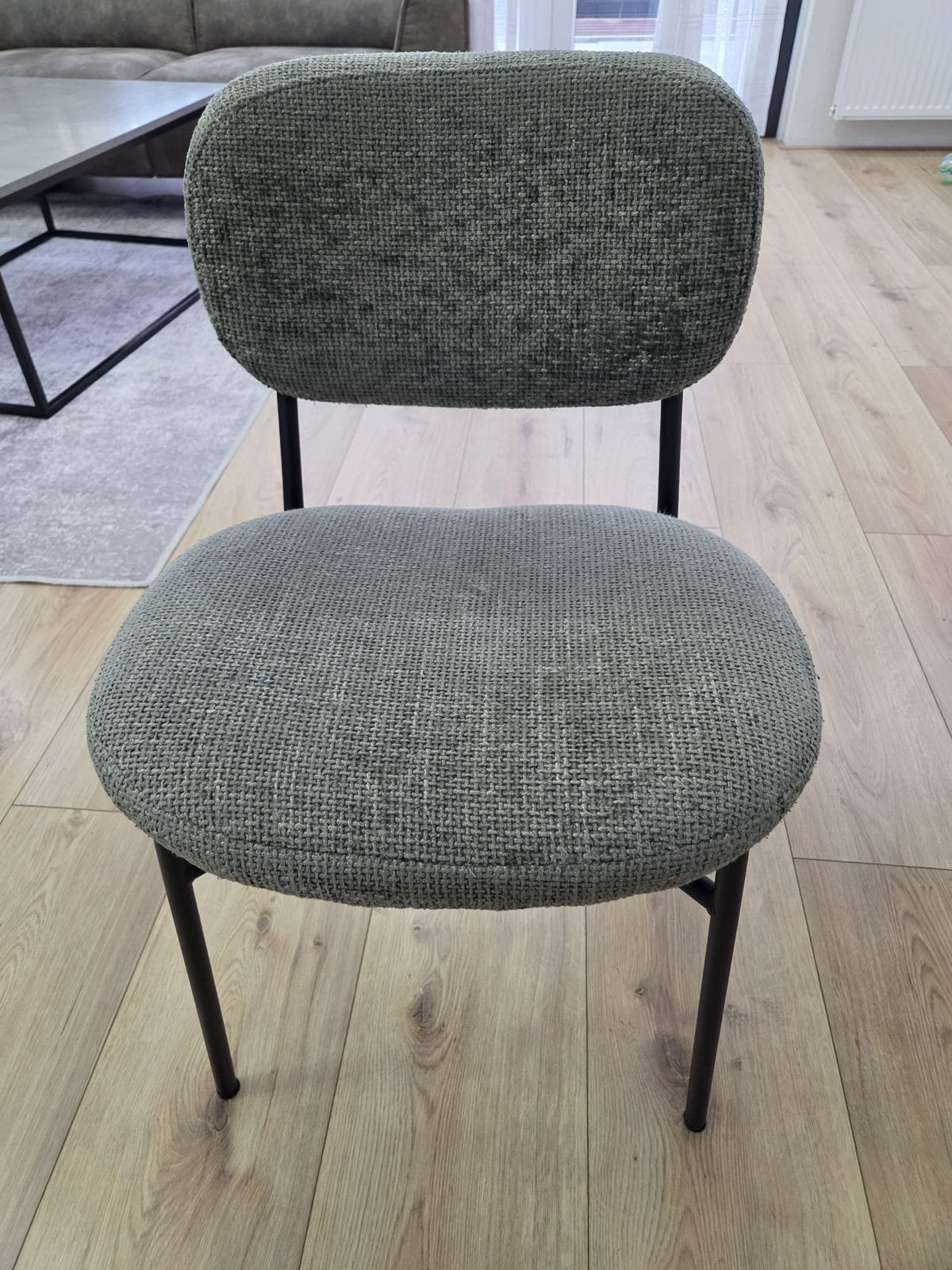 Eetstoelen 4 stuks donker groen, Huis en Inrichting, Ophalen, Overige kleuren, Zo goed als nieuw, Vier