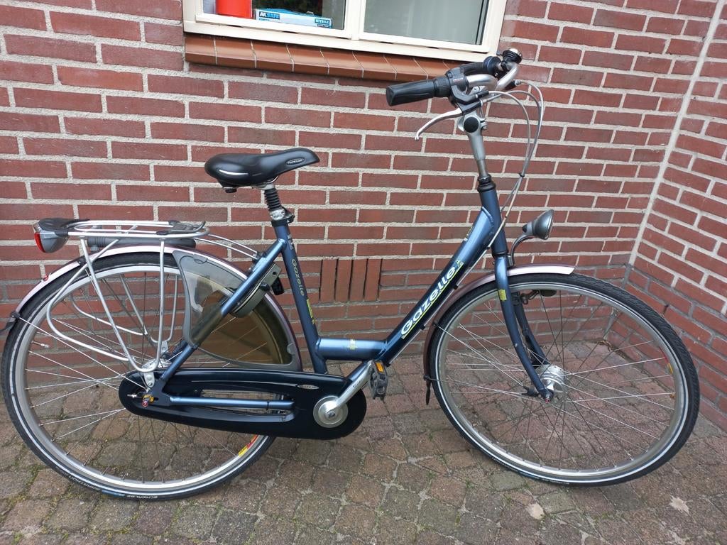 Dames Gazelle Furore fiets Metallic blauw, Ophalen, Gebruikt, Versnellingen, 50 tot 53 cm