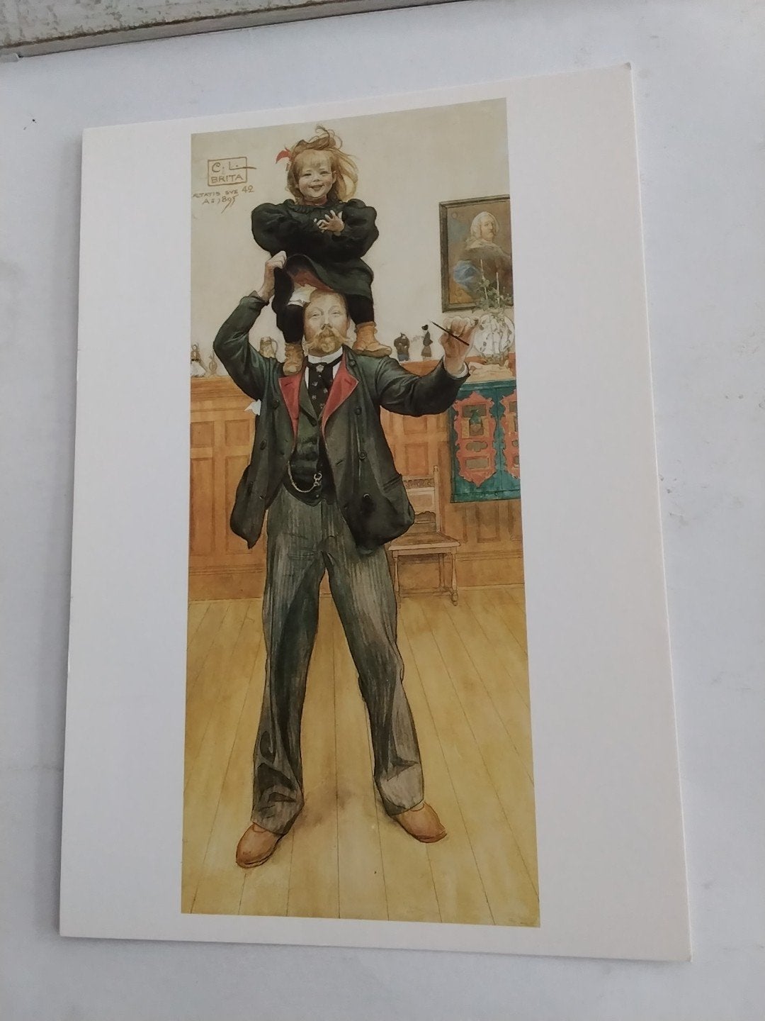 Carl Larsson: Brita en ik? (1905) Ansichtkaart, Verzamelen, Ophalen of Verzenden