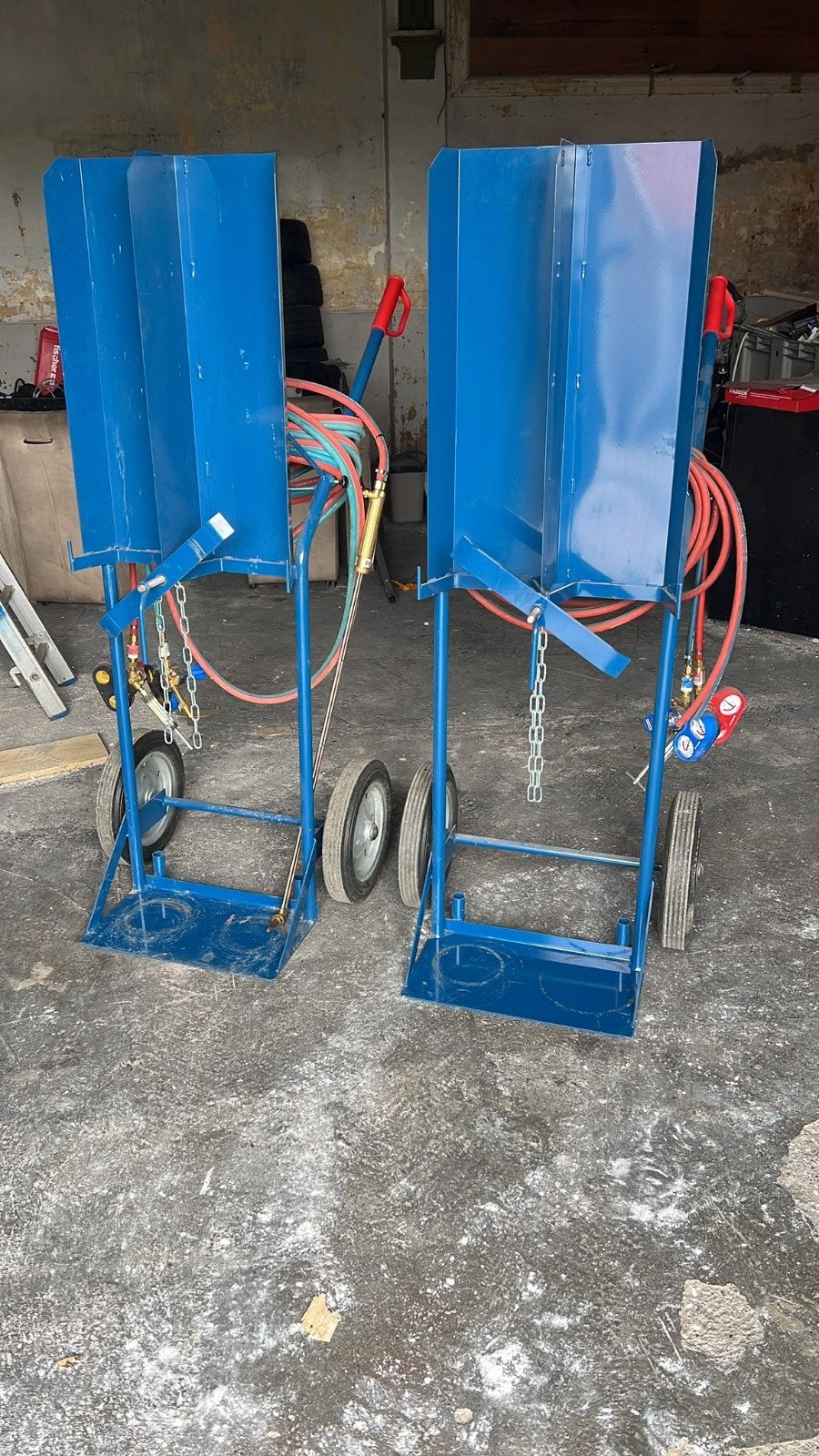 2 stuks stevige professionele snijbranderkar., Ophalen