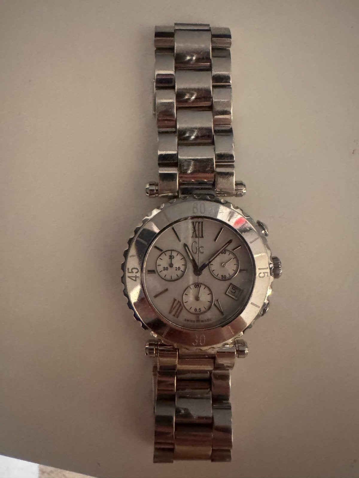 GC Swiss Made Herenhorloge - Zo goed als nieuw, Overige merken, Staal, Polshorloge, Ophalen of Verzenden