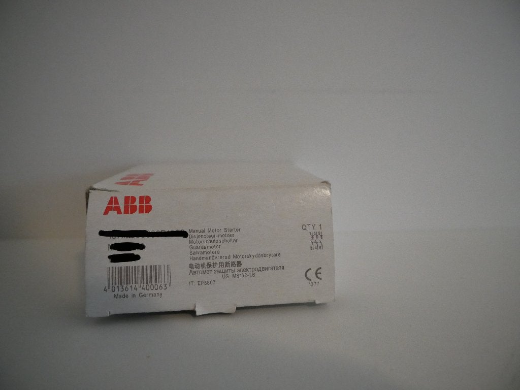 ABB MS 116 Motorbeveiligingsschakelaar, Hobby en Vrije tijd, Ophalen of Verzenden, Nieuw