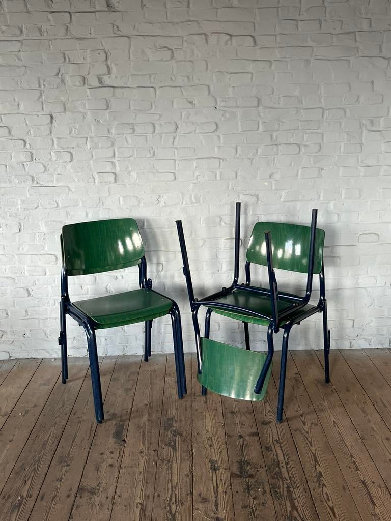 Galvanitas vintage school stoelen stoel groen retro, Huis en Inrichting, Stoelen, Ophalen, Twee, Overige kleuren, A