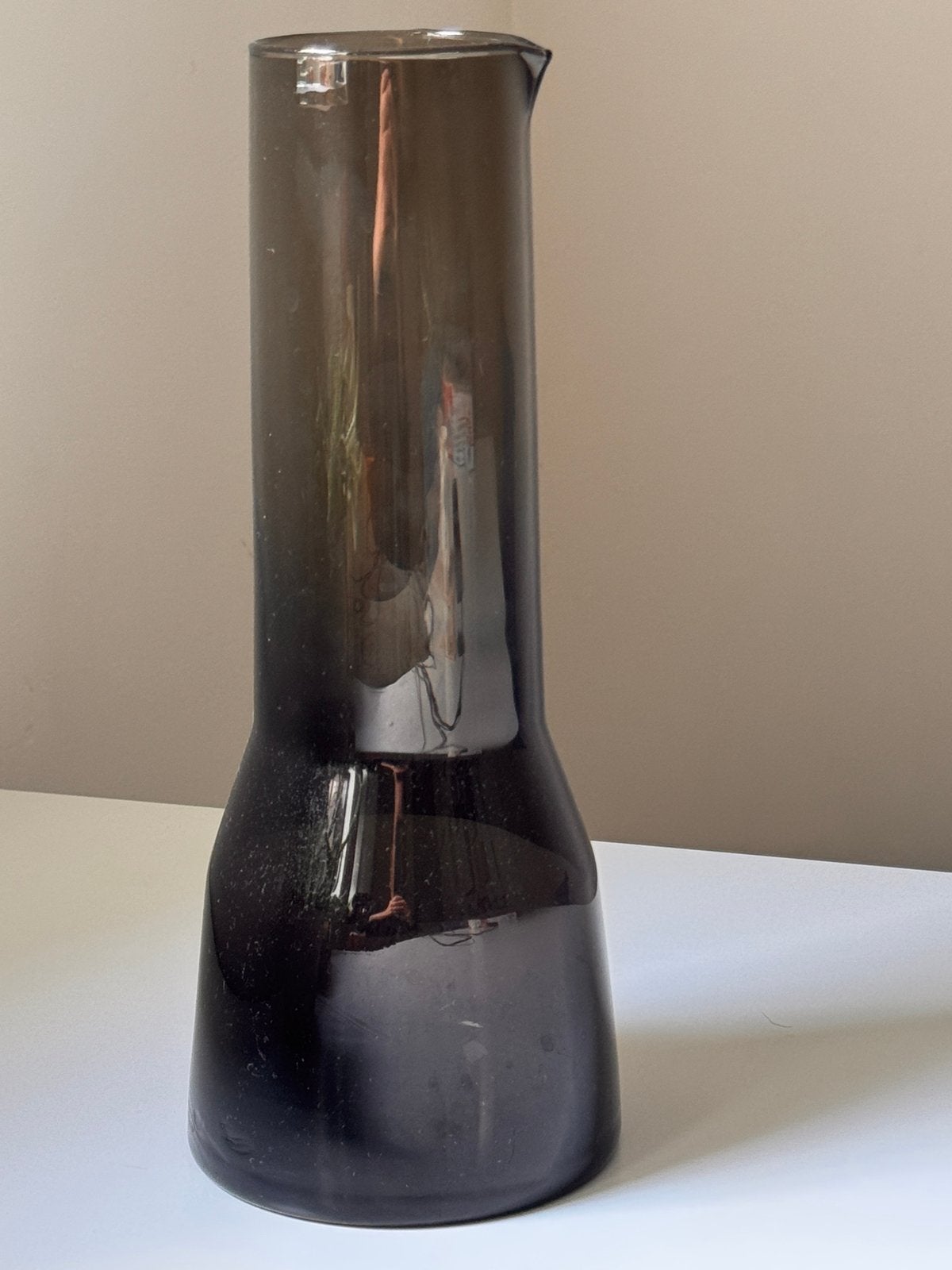Grote bruine karaf 30cm hoog, Kan, Gebruikt, Ophalen of Verzenden, Glas