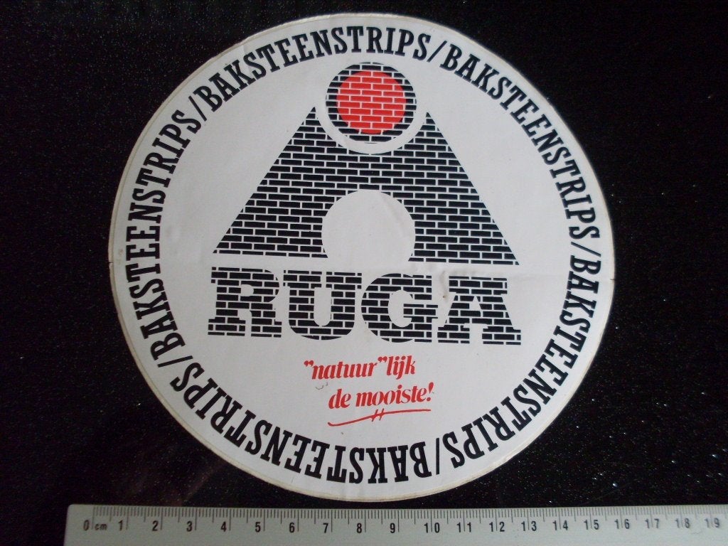 sticker ruga baksteenstrips logo, Verzenden, Zo goed als nieuw, Merk