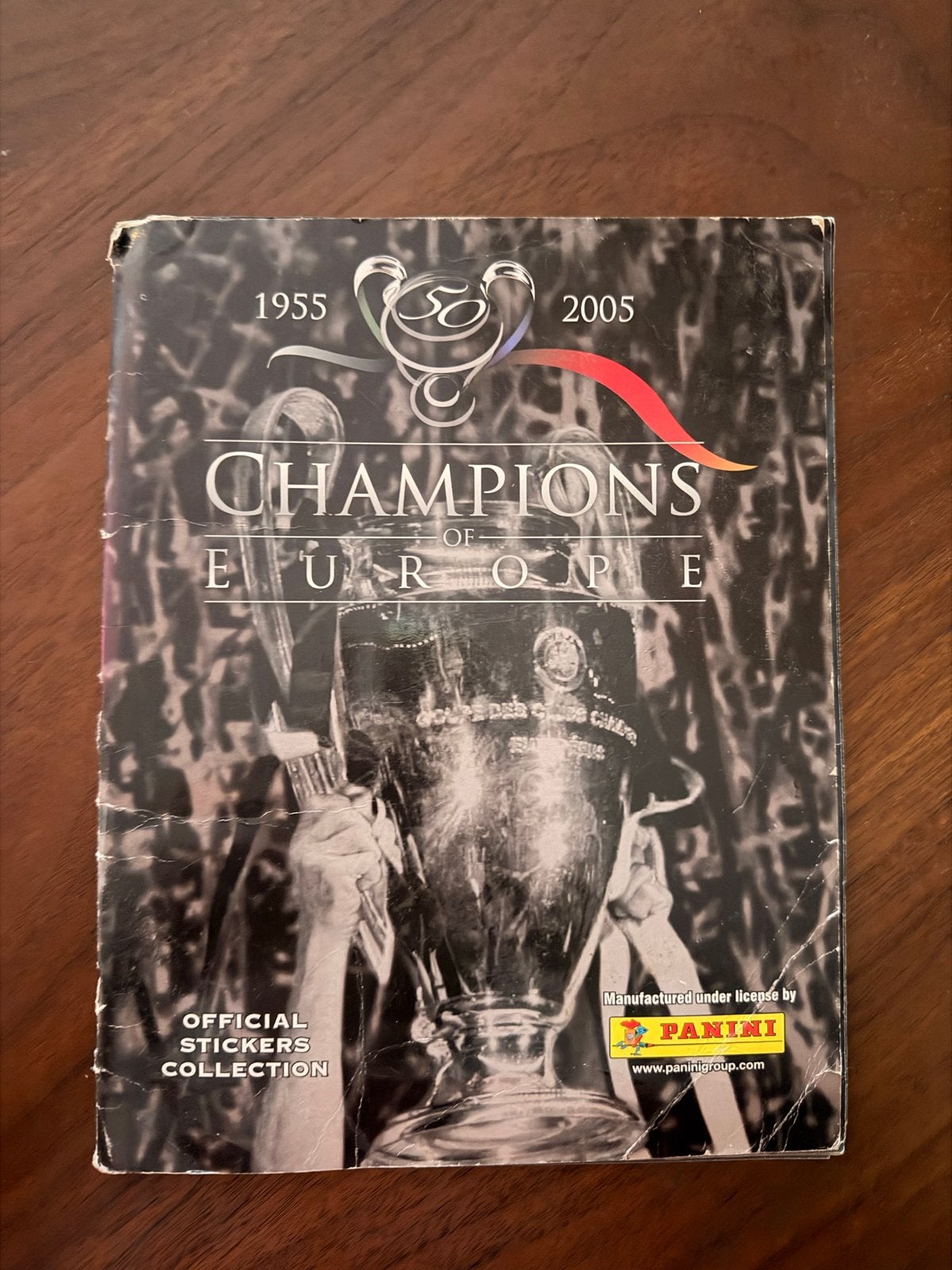Panini Champions of Europe 1955-2005 stickeralbum, Ophalen of Verzenden, Gebruikt, Buitenlandse clubs, Poster, Plaatje of Sticker