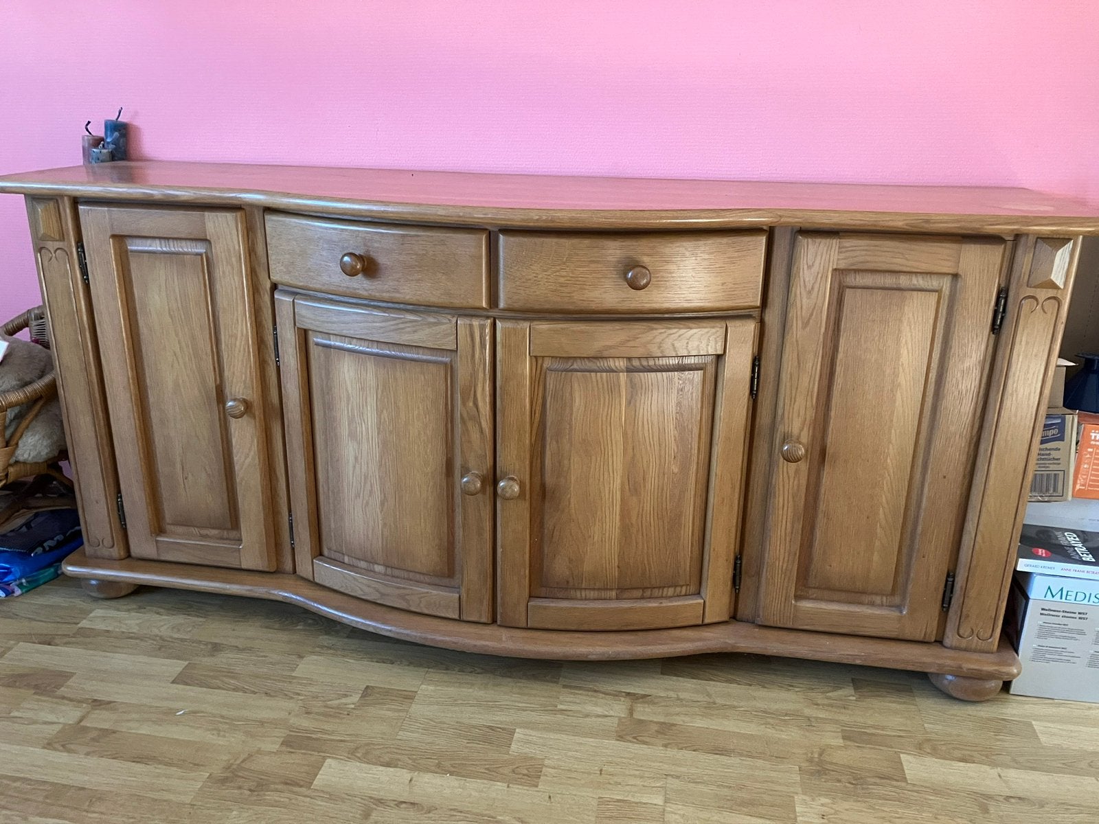Dressoir blank eiken., Ophalen, Gebruikt, 150 tot 200 cm, Eikenhout