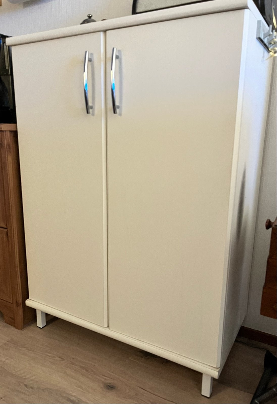 Witte kast met deuren en planken, Ophalen, Gebruikt, 50 tot 100 cm, 25 tot 50 cm