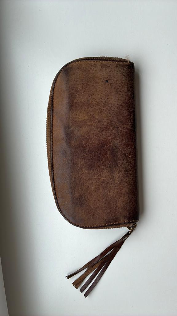 Mooie leren portemonnee van My Saddle Bag, Ophalen, Zo goed als nieuw, Bruin, Leer