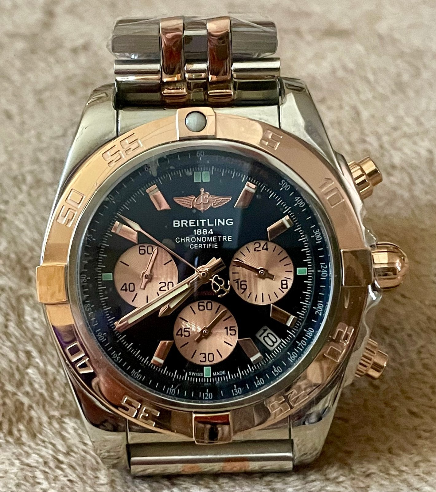 Breitling Certifie Chronometre, Staal, Staal, Breitling, Polshorloge