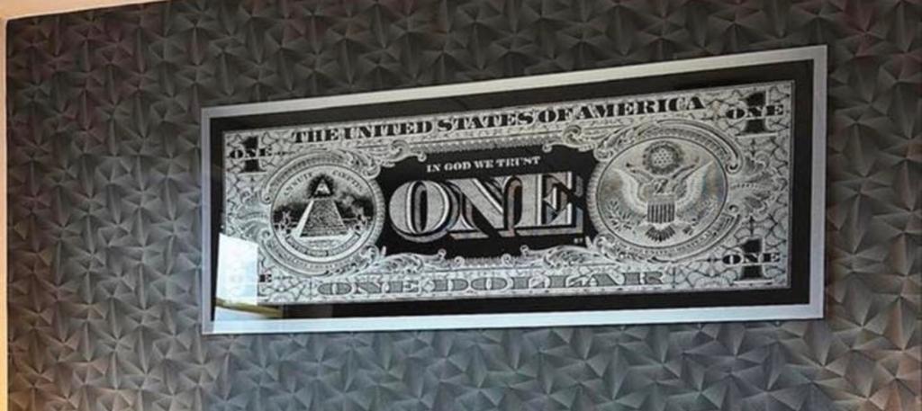Groot Plexiglas Dollar Biljet Schilderij - Kunst aan de Muur, Ophalen