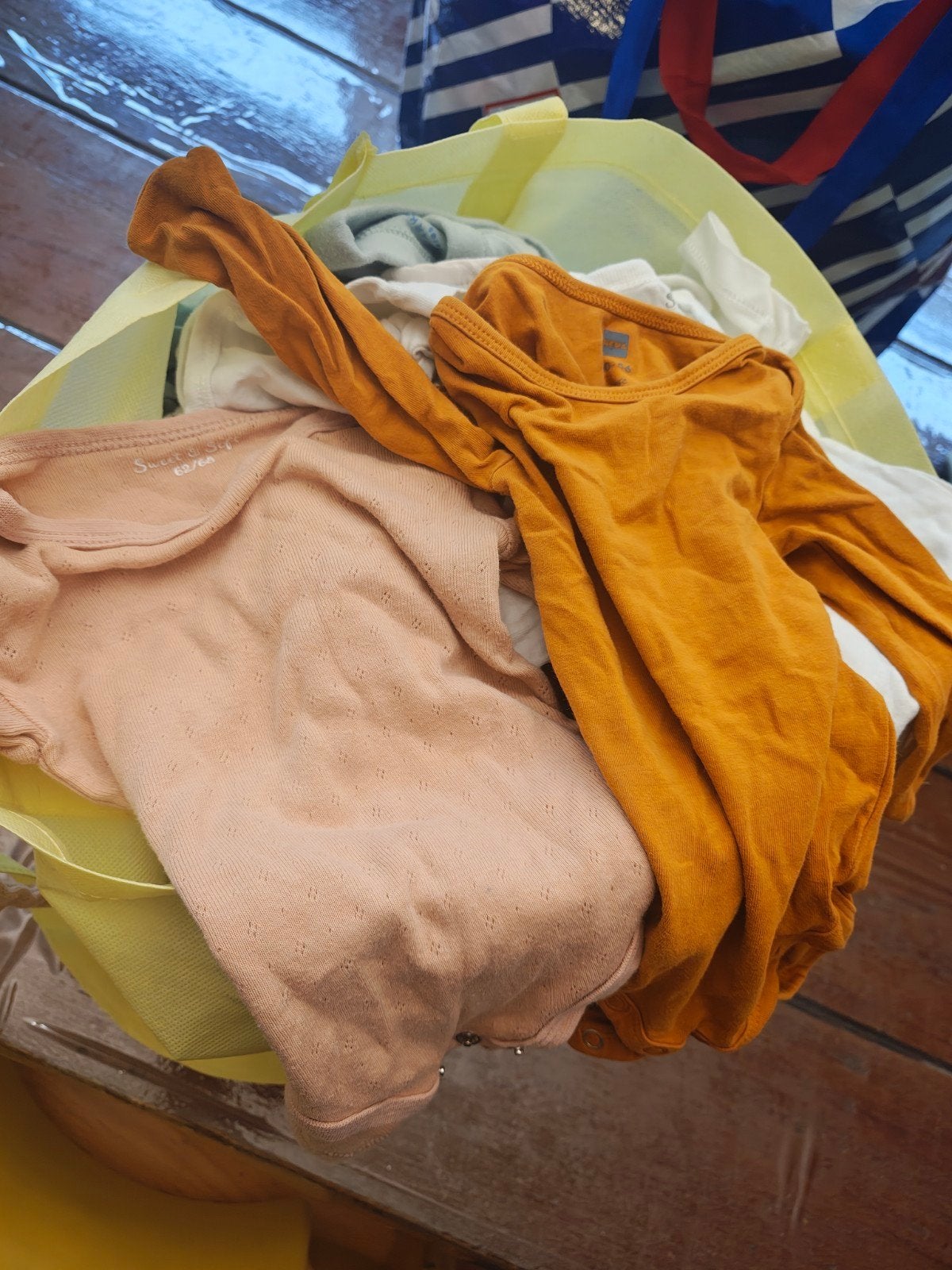 Tas vol rompers maat 50-56 tot 74-80, Ophalen, Gebruikt