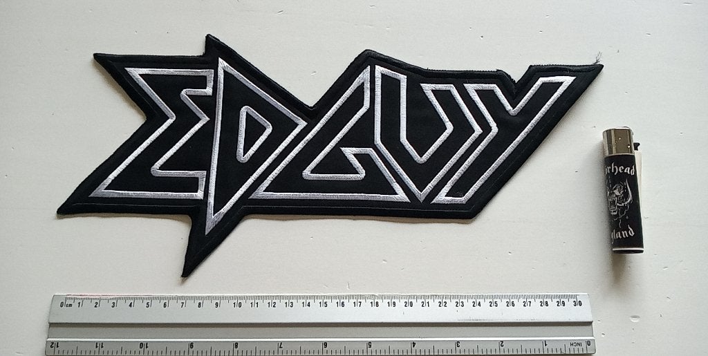 Edguy mooie  shaped embroiderd backpatch 15 x 33 cm metal, Verzenden, Nieuw, Kleding
