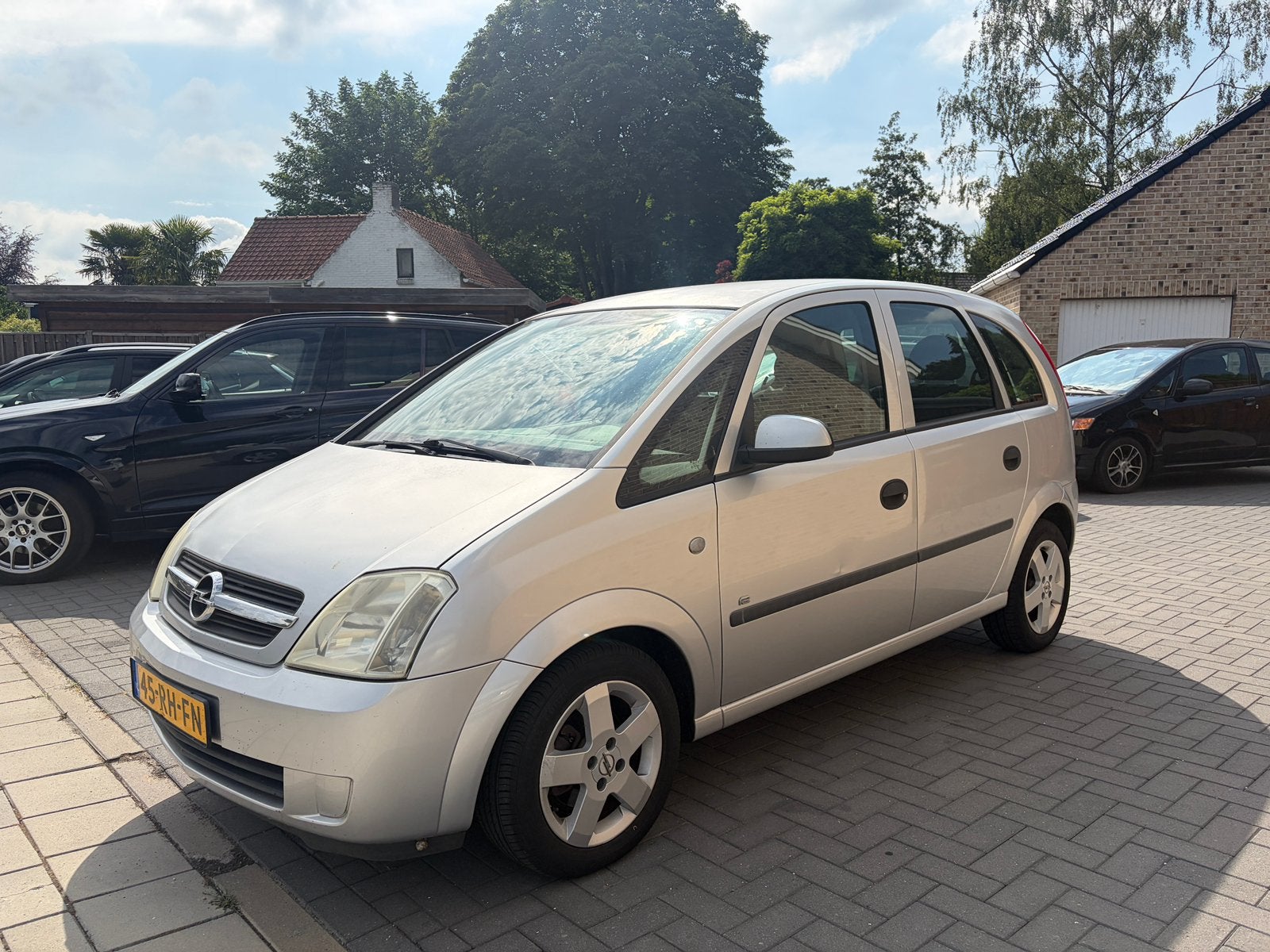 Opel Meriva 1.4 16V 2005 Grijs Airco 108Dkm, Auto's, Voorwielaandrijving, 4 cilinders, Handgeschakeld, 1364 cc