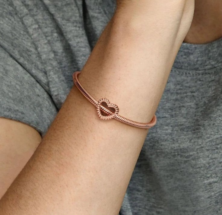 Pandora Moments Open Hart Bedel - Roségoud Verguld, Sieraden, Tassen en Uiterlijk, Pandora, Nieuw, Ophalen of Verzenden, 1 bedel