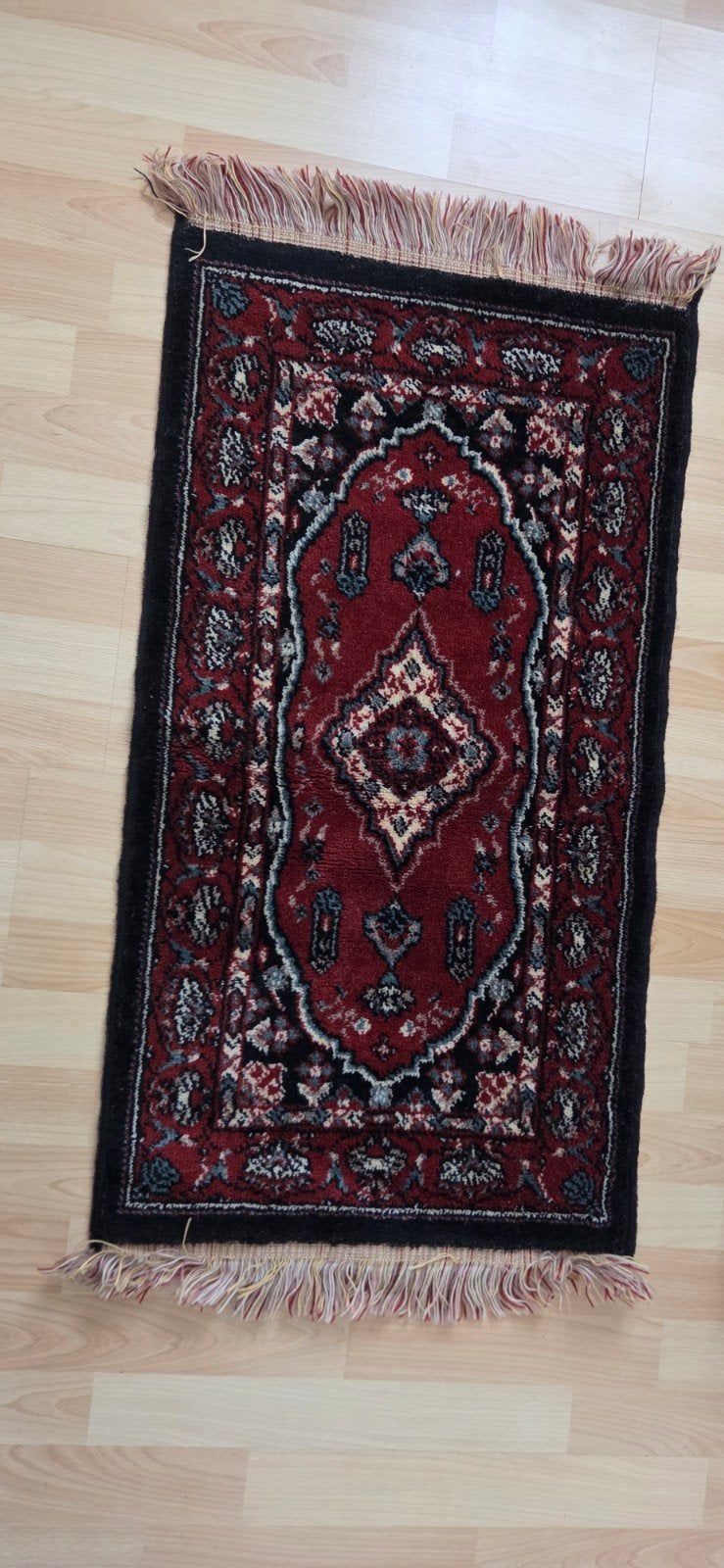 Set van 2 Perzische tapijtjes - Rood/Zwart, Huis en Inrichting, Ophalen, Minder dan 50 cm, 50 tot 100 cm, Zwart