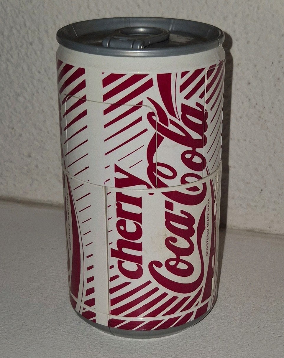 Vintage Cherry Coca-Cola Blikrobot Jaren '80, Verzamelen, Ophalen of Verzenden, Gebruikt