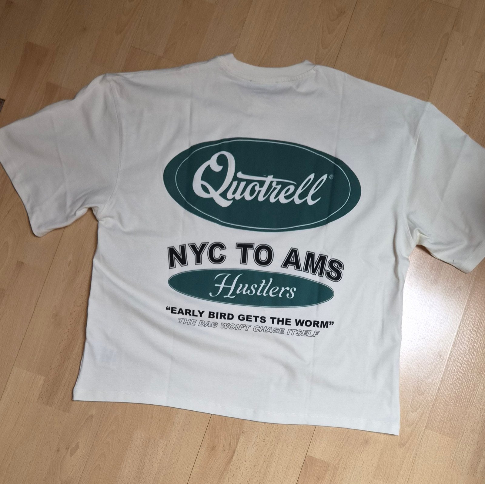 QUOTRELL HUSTLERS TEE NIEUW MAAT M, Kleding | Heren, Maat 48/50 (M), Wit, QUOTRELL, Nieuw