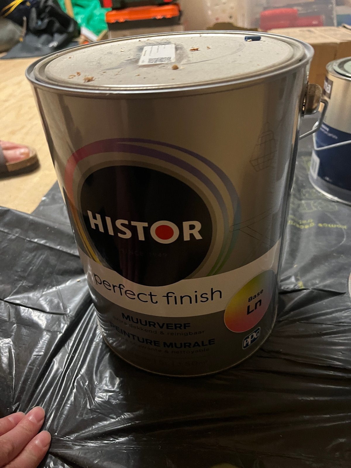 Histor Perfect Finish Muurverf Lichtblauw 2x 5L (100m2), Ophalen, 5 tot 10 liter, Blauw, Verf