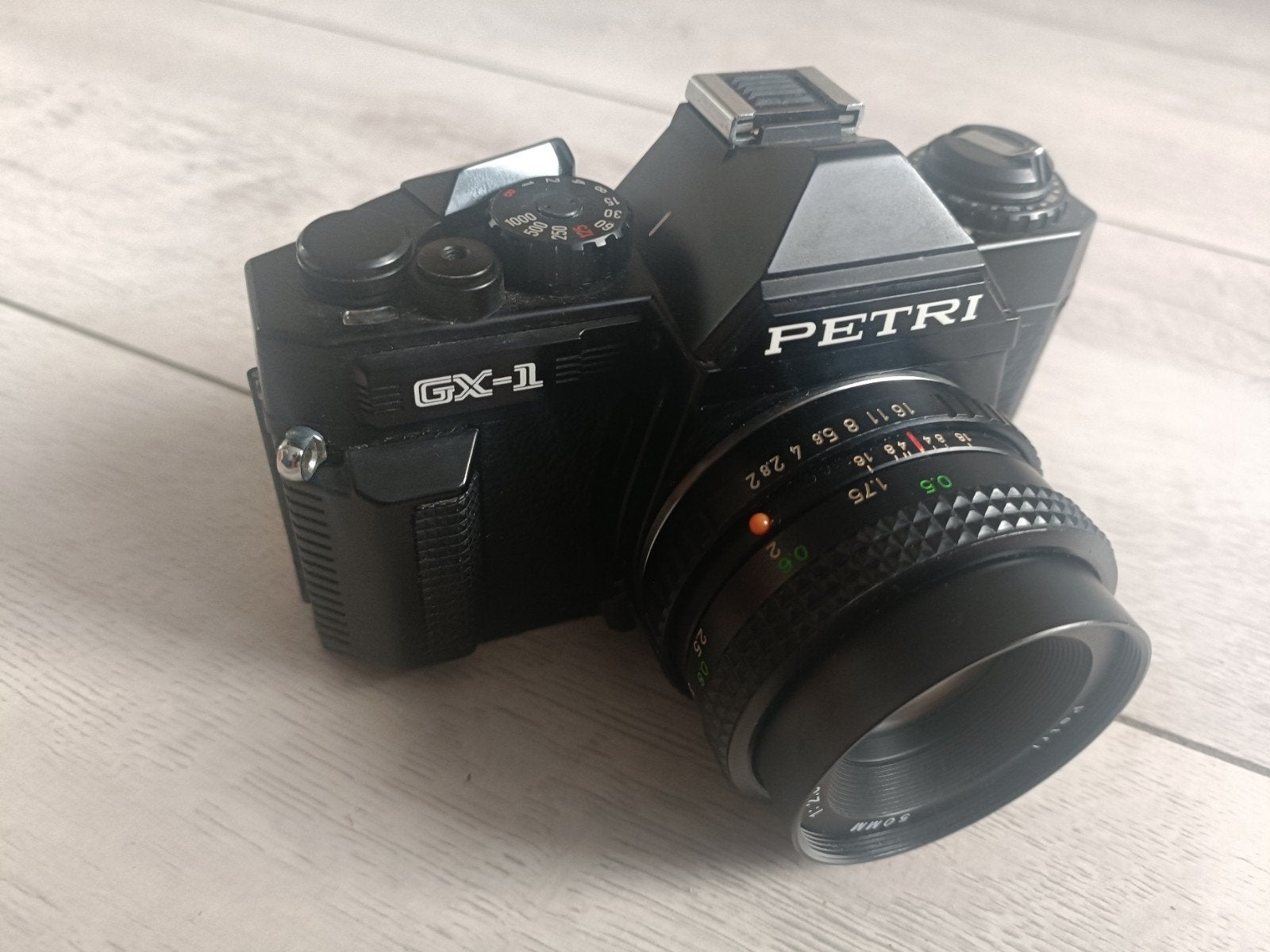Petri GX1 met standaard objectief, Ophalen of Verzenden, Spiegelreflex, Overige Merken