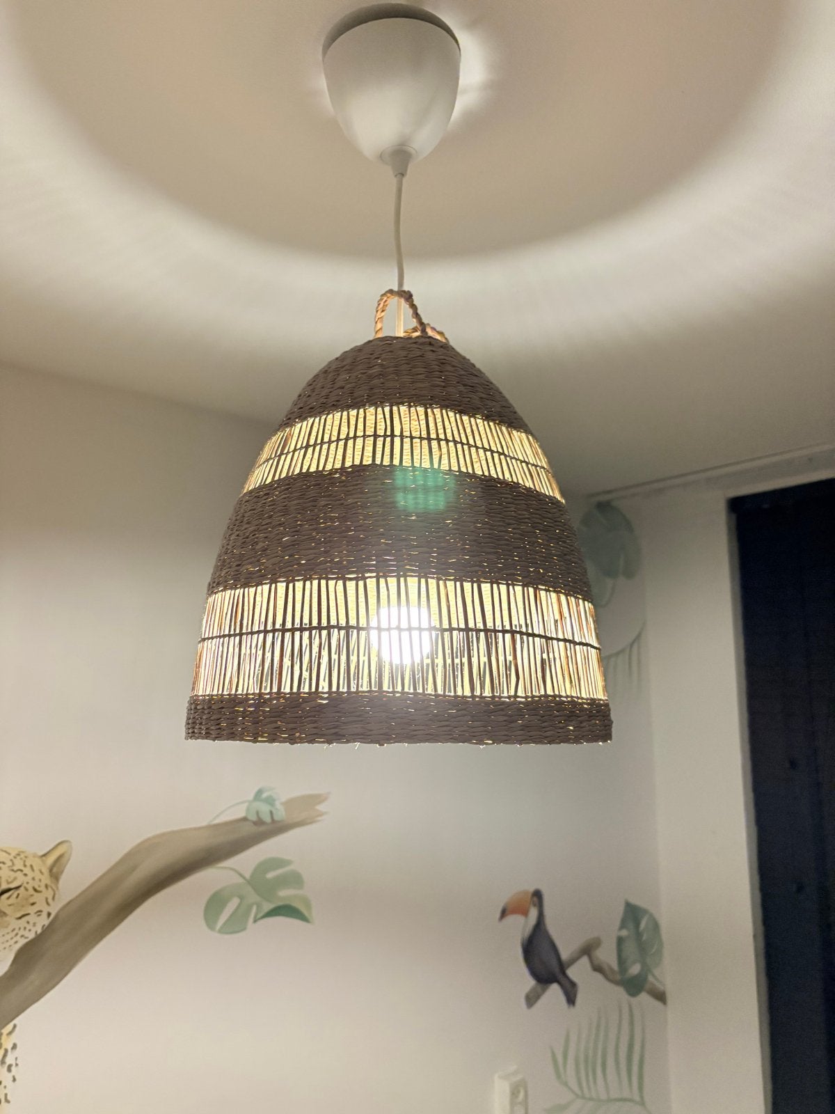 Ikea Torared rieten lamp - Zo goed als nieuw, Ophalen of Verzenden, Zo goed als nieuw, Natuurlijk materiaal