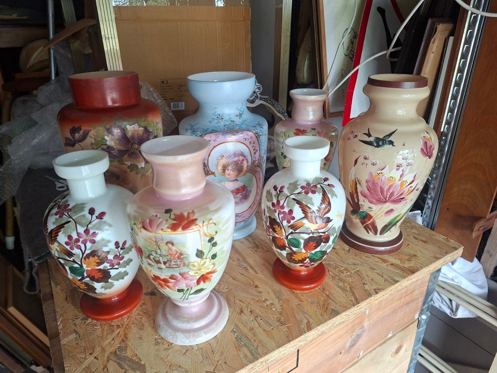 Verzameling oude vazen van glas ., Antiek en Kunst, Ophalen