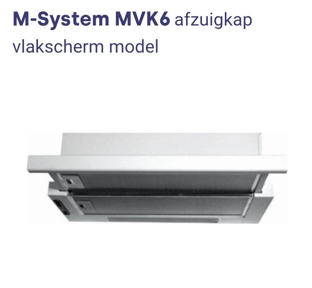 Nieuw in doos M-System MVK6 Vlakscherm Afzuigkap - 320 m³/u, Witgoed en Apparatuur, Afzuigkappen, Nieuw, Ophalen of Verzenden