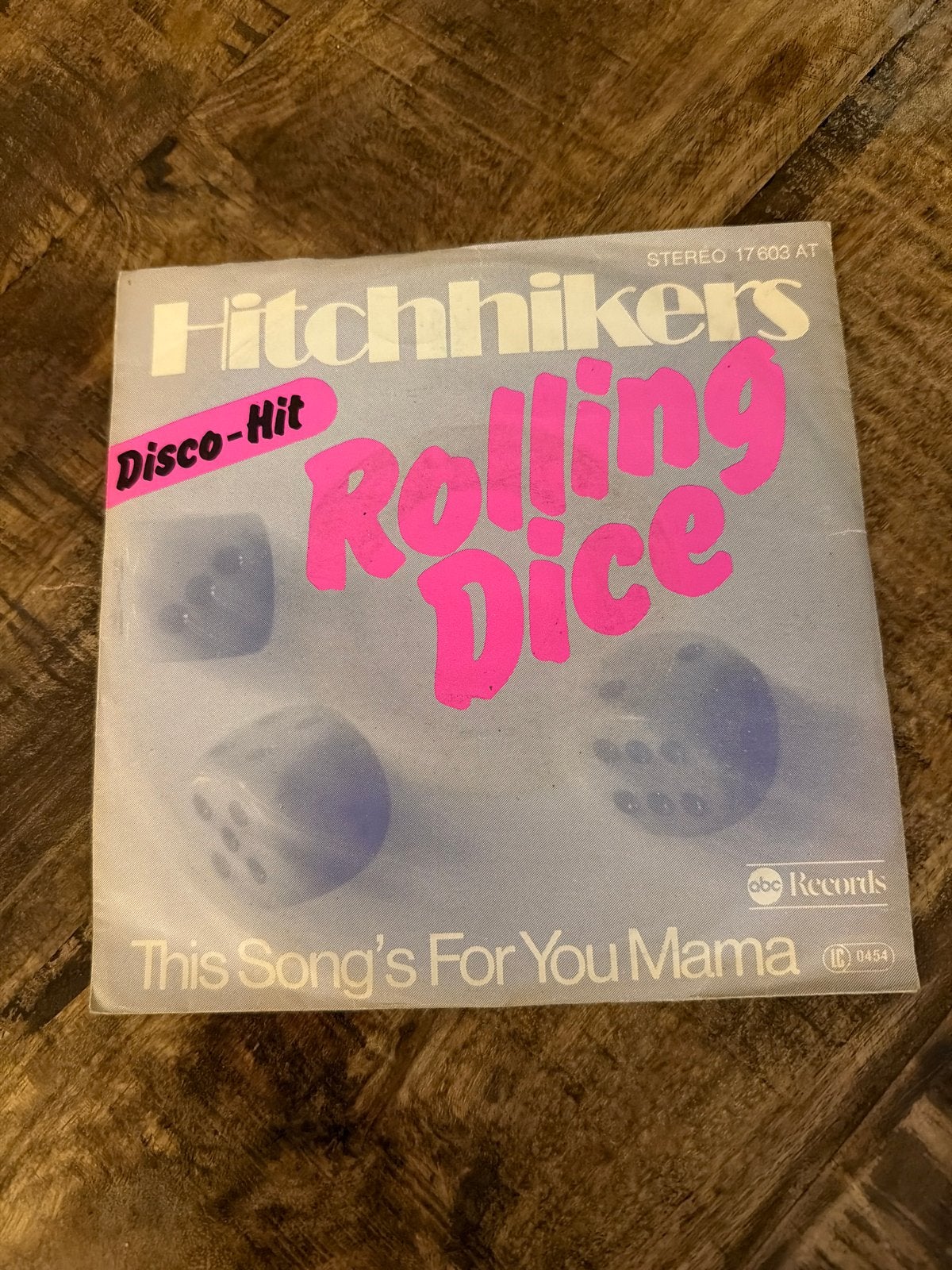Hitchhikers - Rolling Dice / This Song's For You Mama (Disco, Ophalen of Verzenden, Gebruikt, 7 inch, Pop