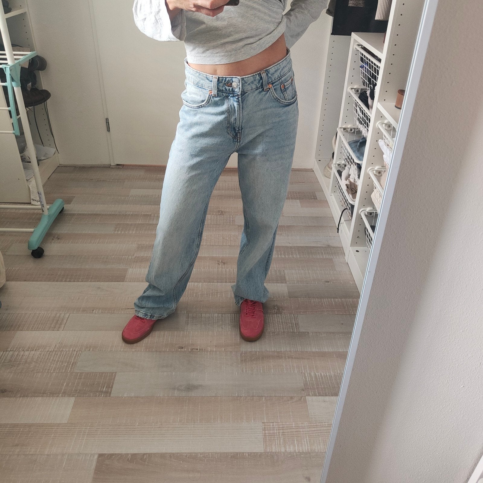C&A Baggy Fit Jeans - Lichtblauw, Blauw, Ophalen of Verzenden, Zo goed als nieuw, Maat 34 (XS) of kleiner