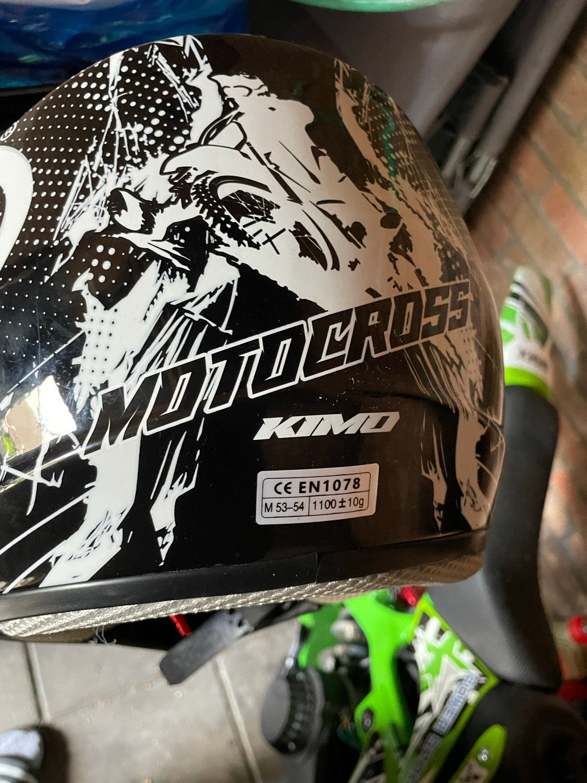Groene Pitbike met Helm - Zo goed als nieuw, Ophalen, Zo goed als nieuw, Schijfrem, Pitbike