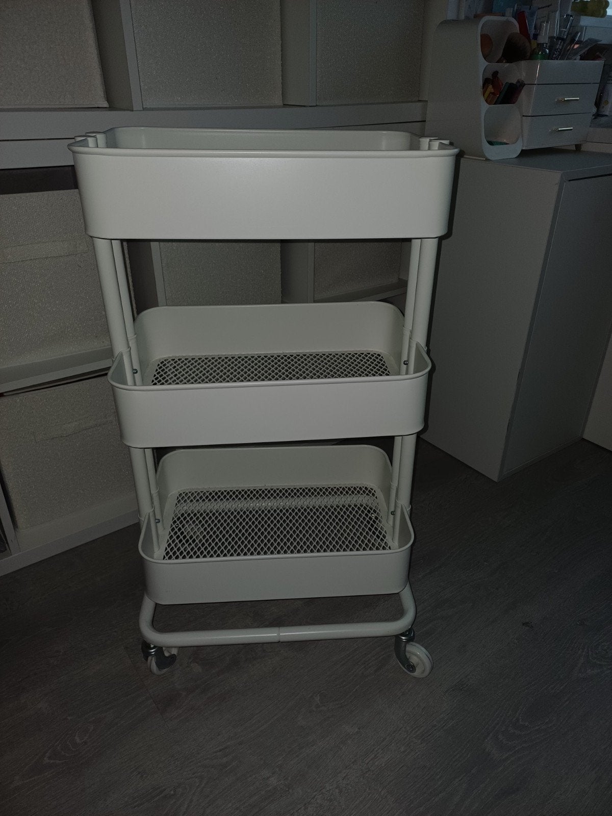 IKEA RÅSKOG Roltafel - Wit, 3 Niveaus, Ophalen, Zo goed als nieuw, Wit, Metaal