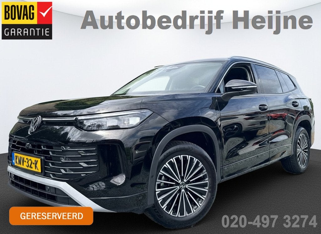 Volkswagen Tayron 1.5 eHybrid PHEV 204PK ELEGANCE 360°CAMER, Auto's, Volkswagen, 12 maanden, 4 cilinders, Leder en Stof, Zwart