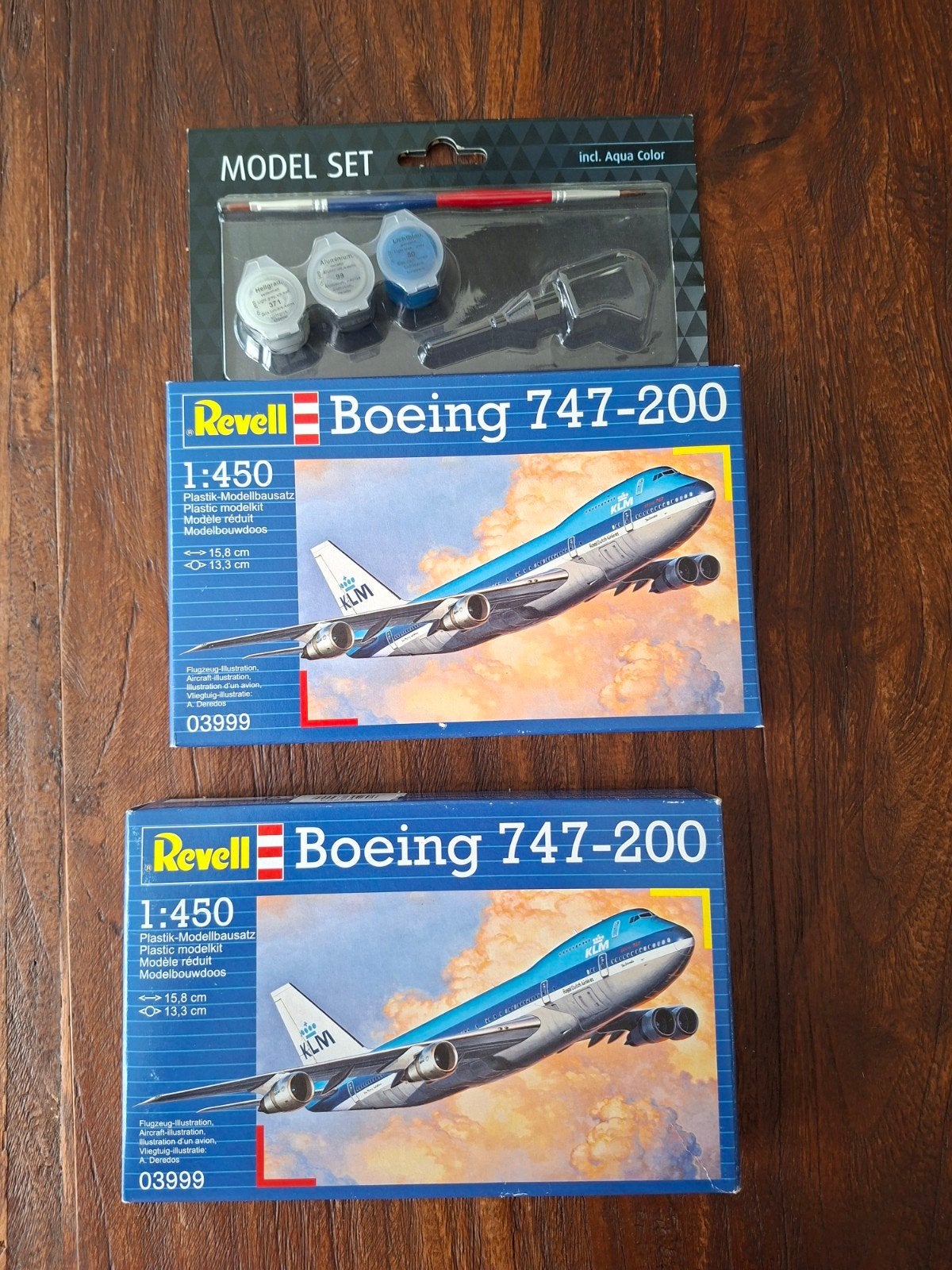 Nieuwe Revell Boeing 747-200 Modelbouwset (2 stuks), 1:200 of kleiner, Revell, Nieuw, Ophalen of Verzenden