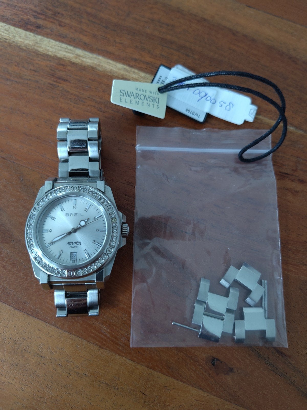 Prachtig dameshorloge met Swarovski merk Breil, Ophalen of Verzenden