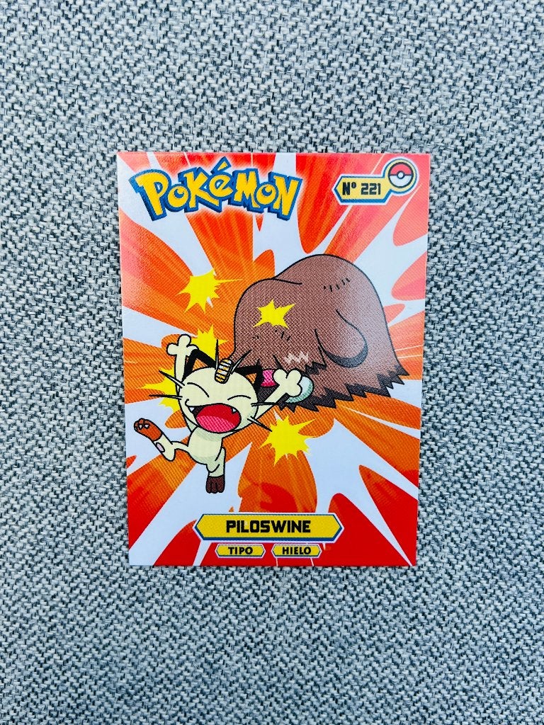 Piloswine Johto Card Top Collection Promo Pokemon, Verzenden, Zo goed als nieuw, Losse kaart, Foil