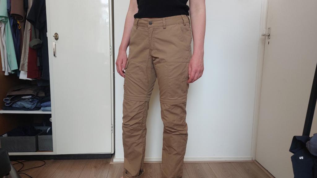 Fjällräven Keb Trousers Zip-Off Dames Outdoorbroek, Maat 38/40 (M), Blauw, Ophalen of Verzenden, Zo goed als nieuw