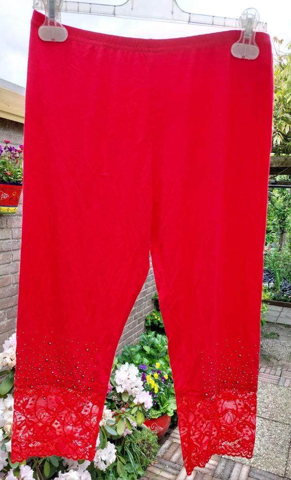 Korte Legging met Kant en Strass-steentjes, Ophalen of Verzenden, Nieuw, Legging