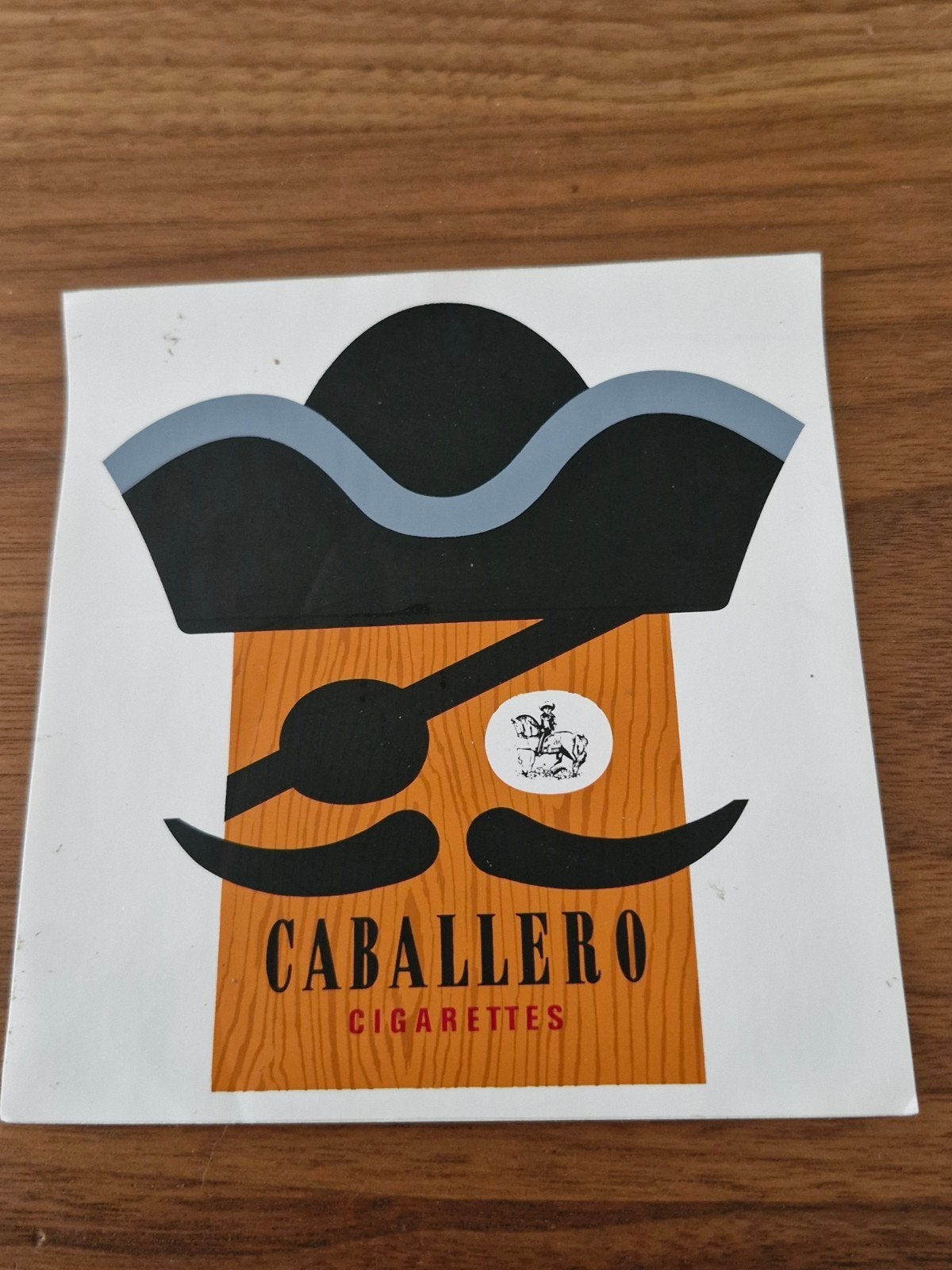 11021  Caballero Sigaretten Sticker - Uniek Verzamelobject, Ophalen of Verzenden, Gebruikt, Overige typen