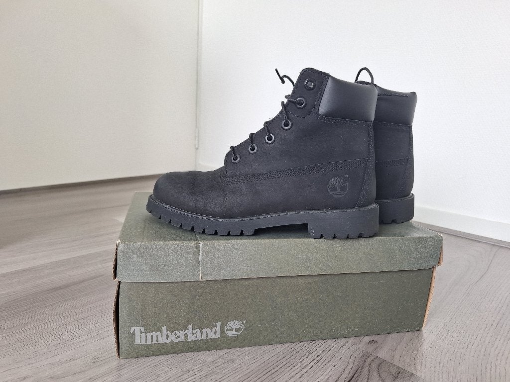 Timberland boot 6 inch, Zwart, Lage of Enkellaarzen, Ophalen of Verzenden, Zo goed als nieuw