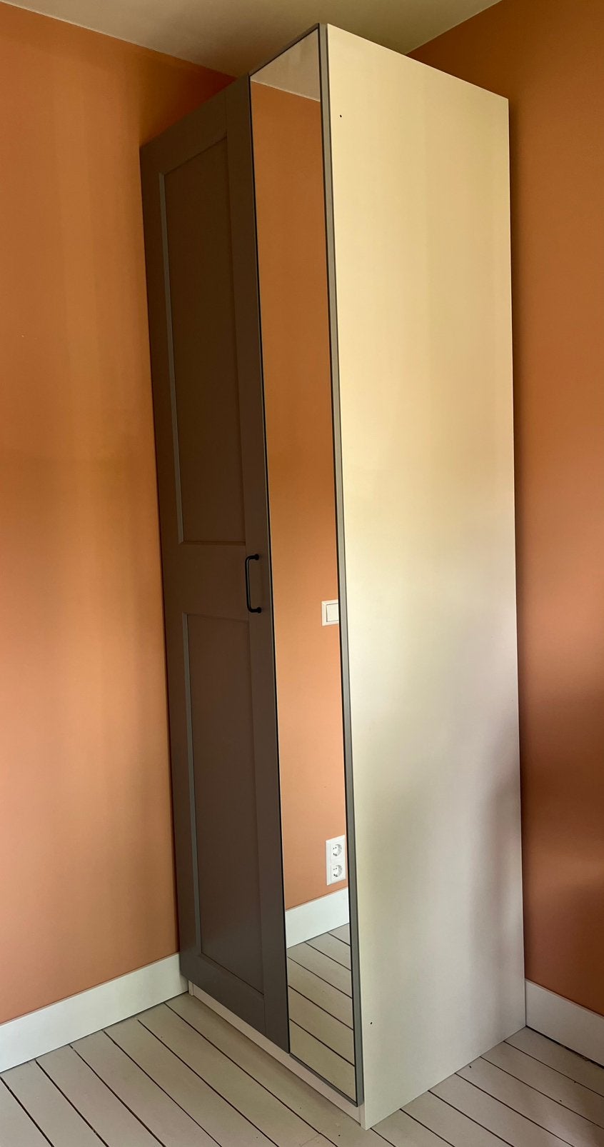Pax kast met spiegel (75cm breed), 200 cm of meer, 50 tot 100 cm, Zo goed als nieuw, Overige houtsoorten