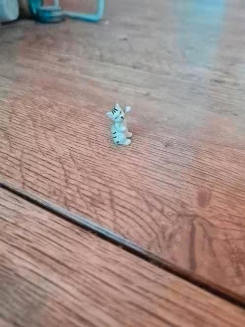 Schattig poppenhuis miniatuur katje, Ophalen of Verzenden