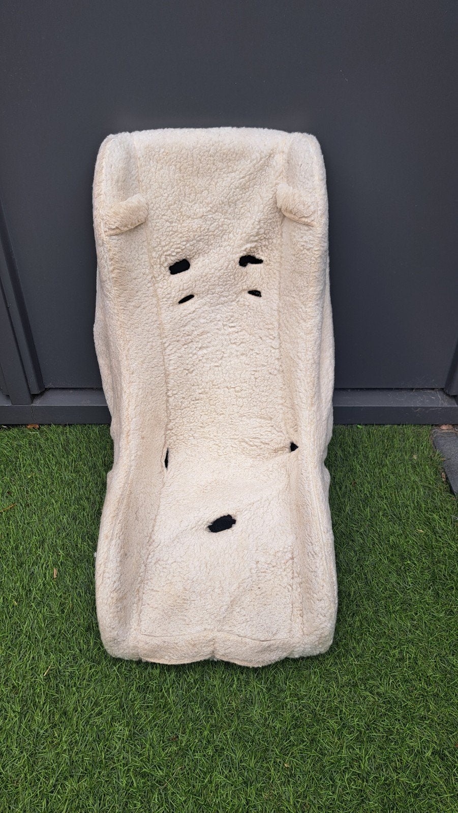 Baby/peuterzitje voor bakfiets met schapenvacht hoes, Ophalen of Verzenden, Gebruikt, Overige merken
