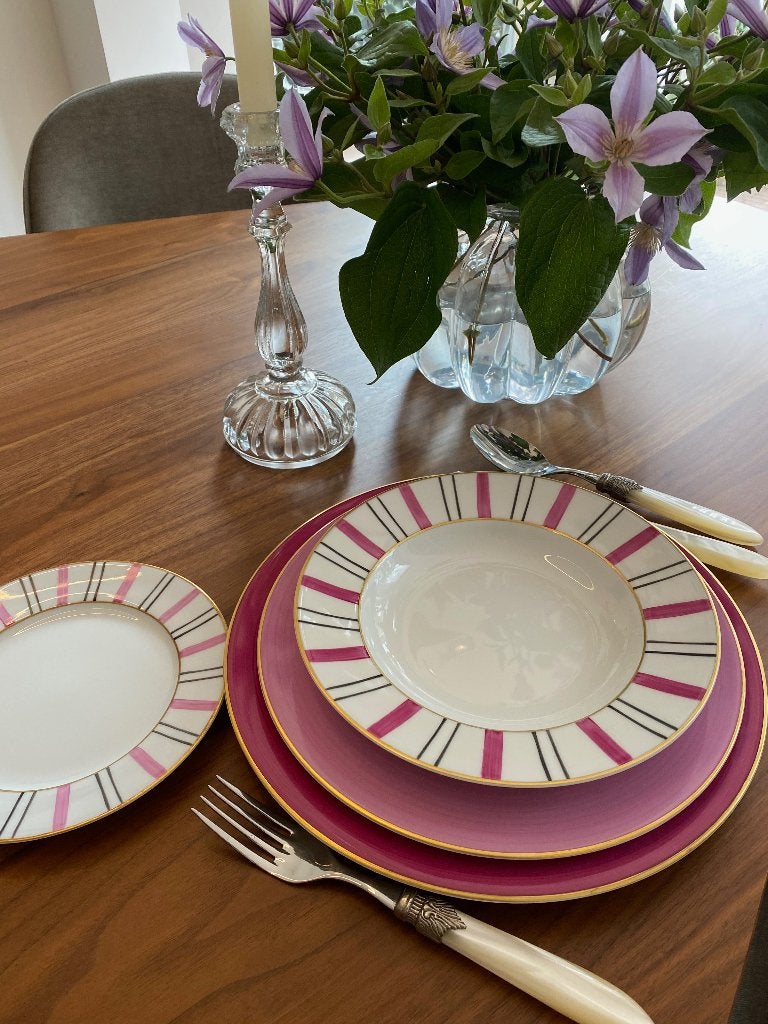 Marie Daâge Limoges Parijs servies 12pers handbeschilderd, Ophalen, Overige typen, Zo goed als nieuw, Overige stijlen