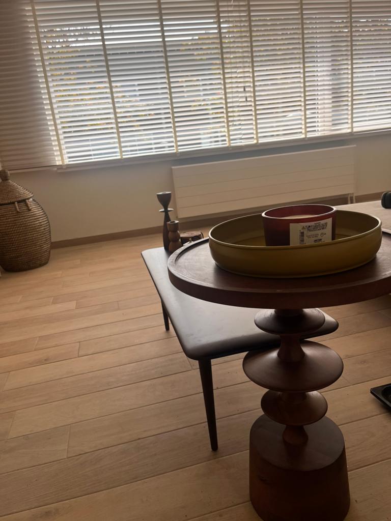 Dutch boje salontafels elroy cath walnoten hout, Huis en Inrichting, Tafels | Salontafels, Ophalen, Rond, Nieuw, 50 tot 100 cm