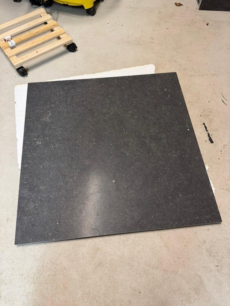 Belgische Blauwe Hardsteen – Grote Tegels, Doe-het-zelf en Verbouw, Ophalen, 60 cm of meer, Gebruikt, Hardsteen